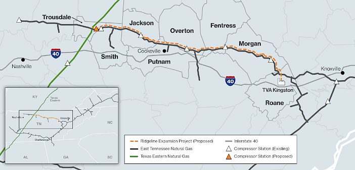 Ridgeline Project Map courtesy of Enbridge
